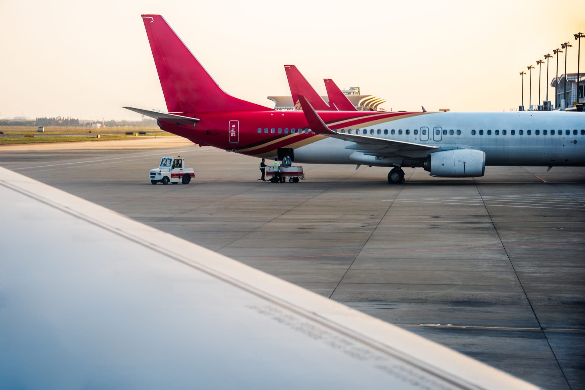 Combined transport runway scene